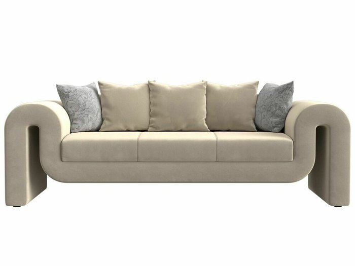 Прямой диван Волна бежевого цвета - купить Прямые диваны по цене 50999.0
