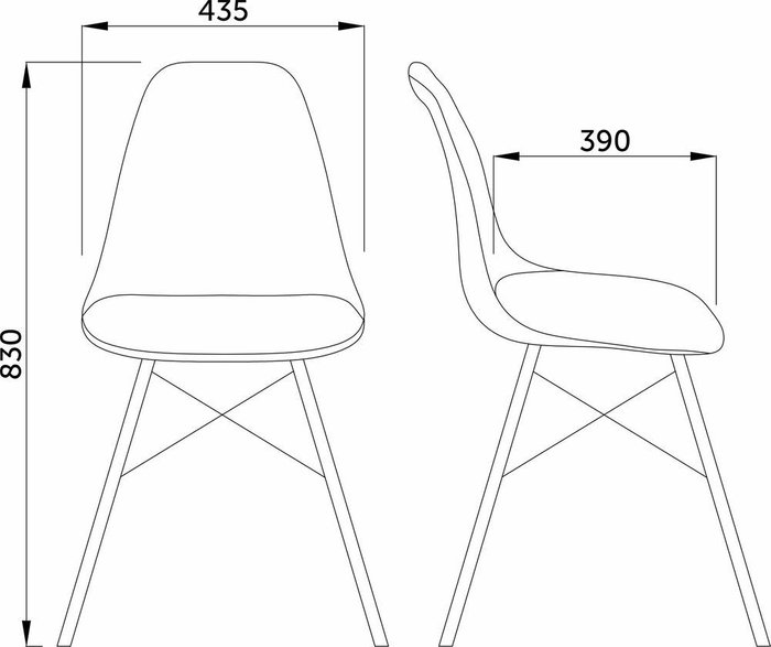Стул Kord черного цвета - купить Обеденные стулья по цене 8080.0