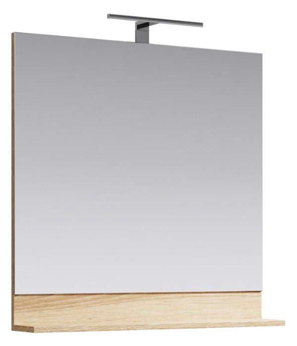 Настенное зеркало Фостер 80х80 бежевого цвета с подсветкой