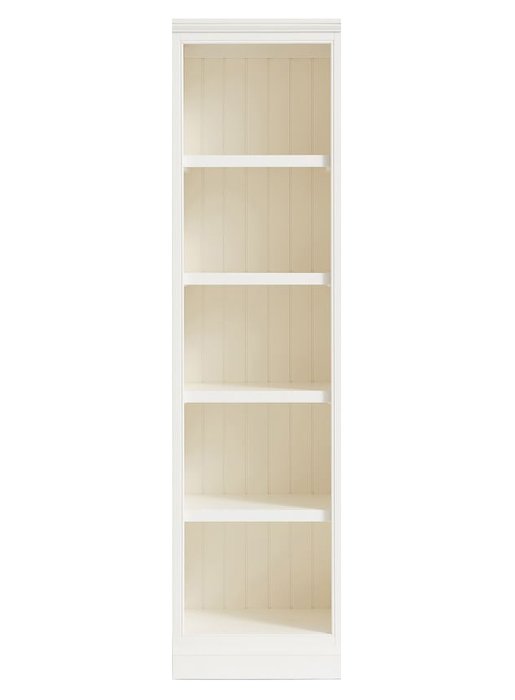 Узкий книжный шкаф Ривьера белого цвета