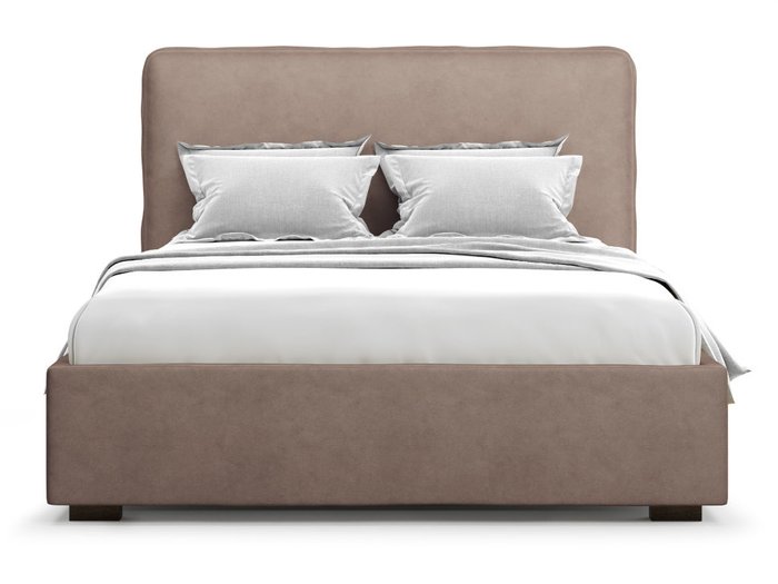 Кровать Brachano 160х200 светло-коричневого цвета с подъемным механизмом 