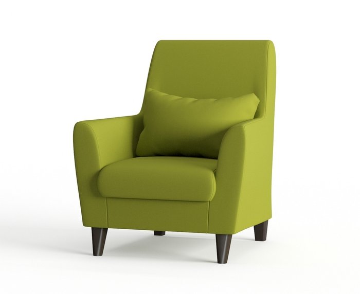 Кресло из велюра Кастилия зеленого цвета