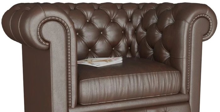 Кресло Честер коричневого цвета - лучшие Интерьерные кресла в INMYROOM
