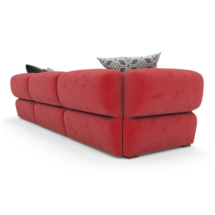 Диван трехместный Fly красного цвета - лучшие Прямые диваны в INMYROOM
