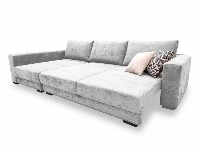 Угловой диван-кровать Мадрид серого цвета  - лучшие Угловые диваны в INMYROOM