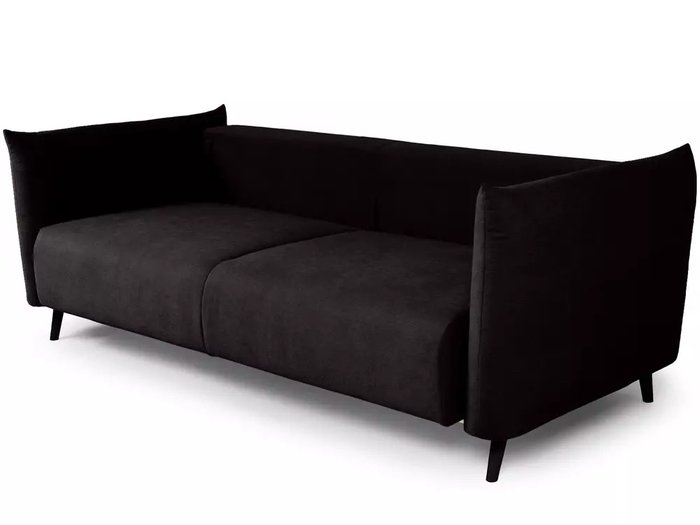 Диван-кровать Menfi черного цвета с черными ножками - лучшие Прямые диваны в INMYROOM