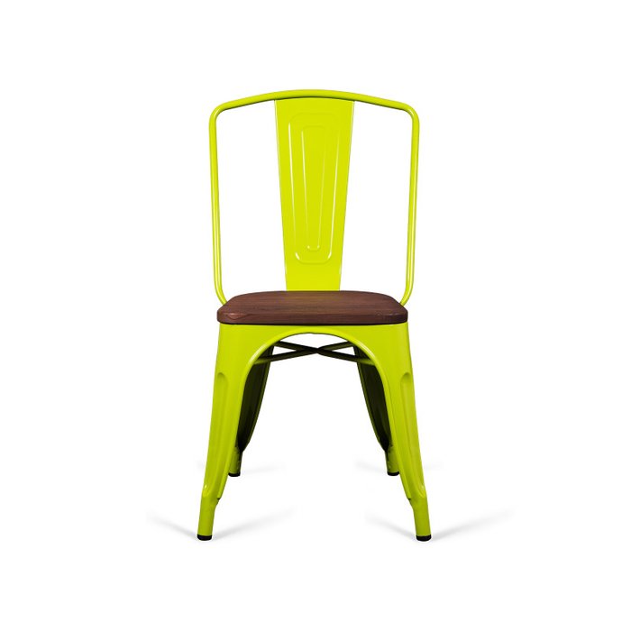 Стул Tolix Marais Z Wood с деревянным сидением - лучшие Обеденные стулья в INMYROOM