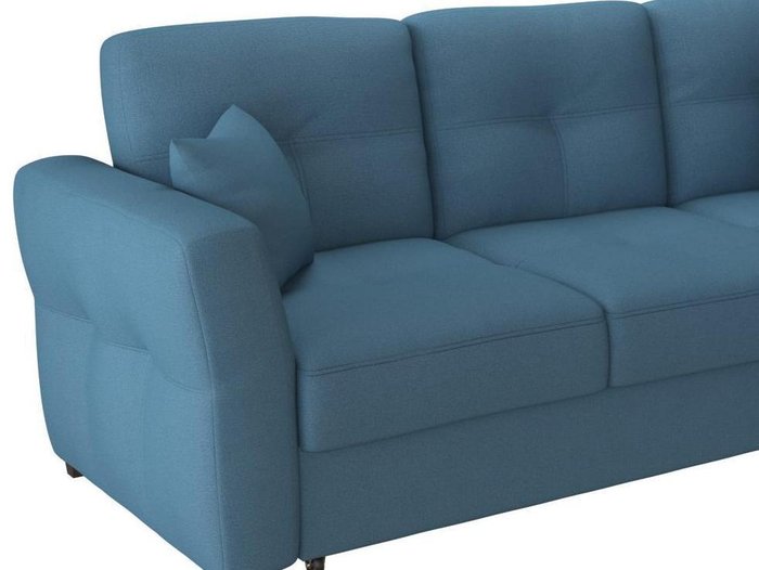 Угловой диван-кровать Манхеттен Bitte синего цвета - лучшие Угловые диваны в INMYROOM