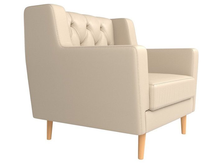 Кресло Брайтон Люкс бежевого цвета (экокожа) - лучшие Интерьерные кресла в INMYROOM