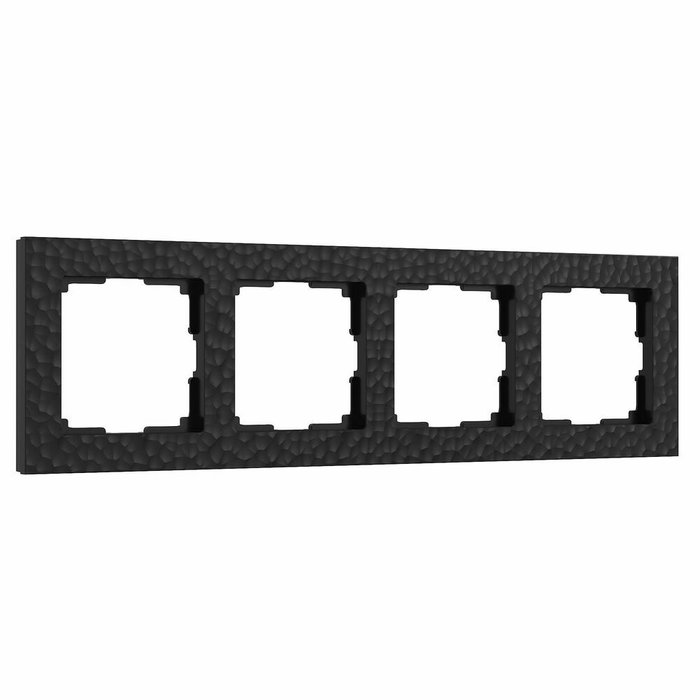 Рамка из пластика на 4 поста Hammer черный W0042408 Рамка из пластика на 4 поста Hammer черный W0042408