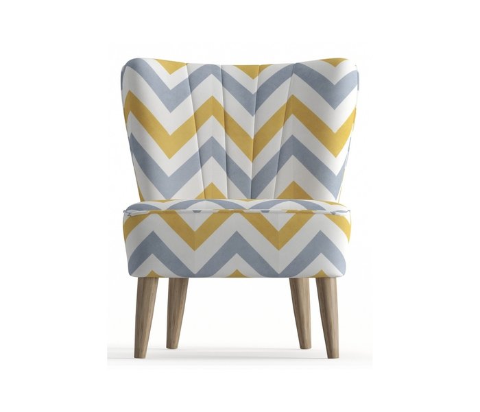 Кресло Пальмира желто-серого цвета - купить Интерьерные кресла по цене 16490.0