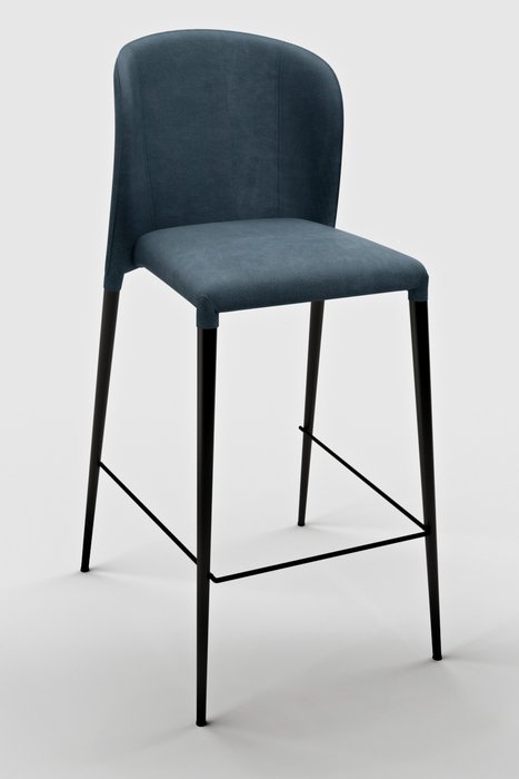 Полубарный стул Альбиа синего цвета - купить Барные стулья по цене 7965.0