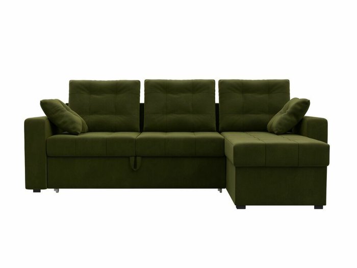 Угловой диван-кровать Камелот зеленого цвета правый угол - купить Угловые диваны по цене 45999.0