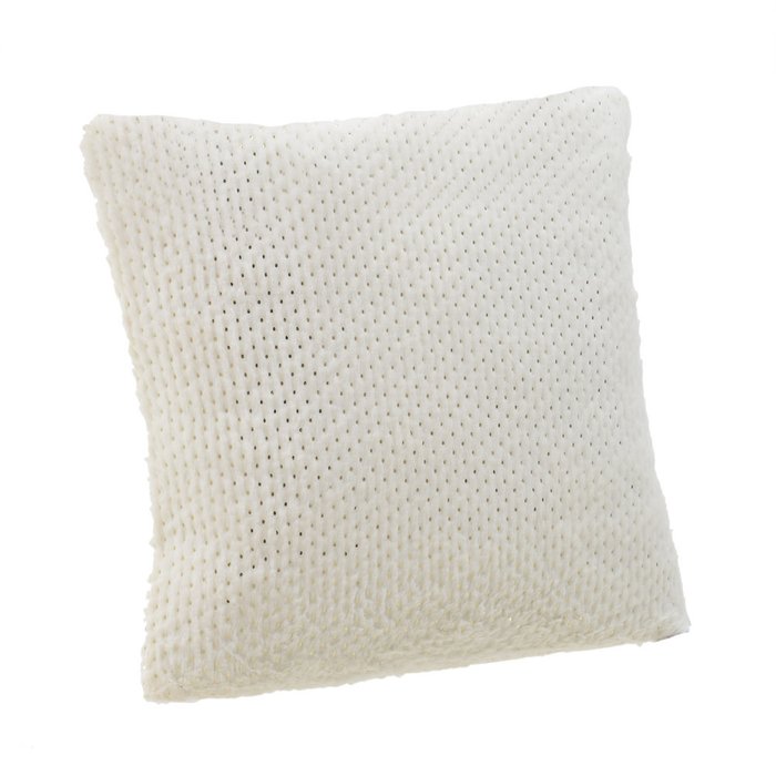 Подушка из хлопка и полиэстера белого цвета