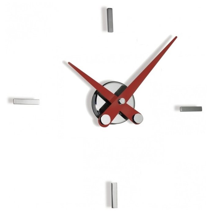 Часы Puntos Suspensivos с красными стрелками 