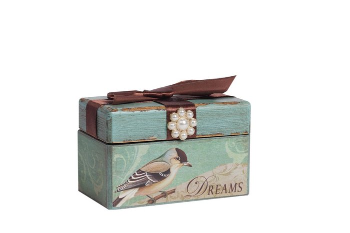 Декоративная коробка с бархатной лентой Tiffany  - купить Шкатулки по цене 7462.0