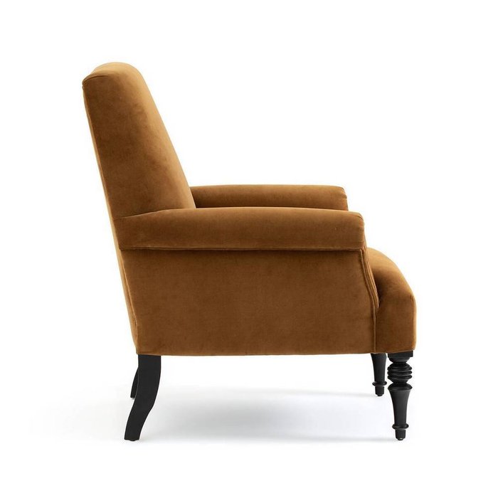 Кресло из велюра Diane коричневого цвета - лучшие Интерьерные кресла в INMYROOM