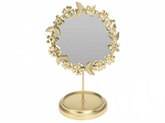 Настольное зеркало Blossom золотого цвета