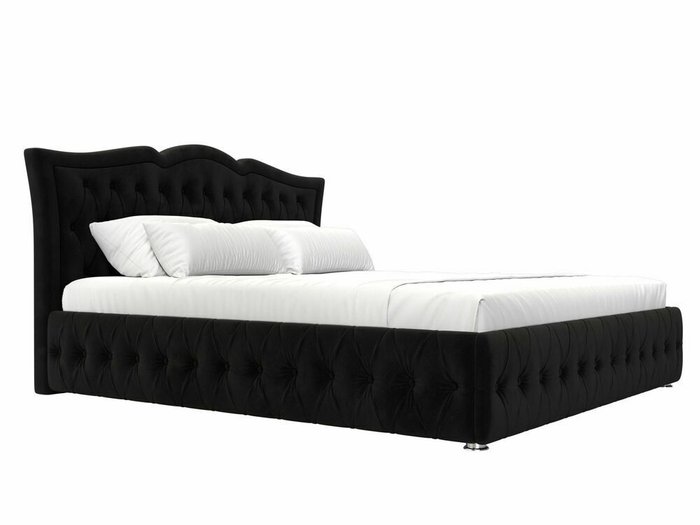 Кровать Герда 200х200 черного цвета с подъемным механизмом - лучшие Кровати для спальни в INMYROOM