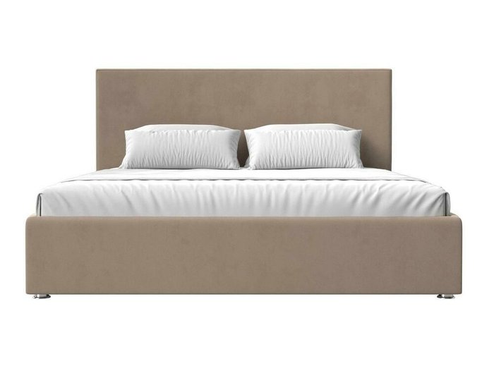 Кровать Кариба 200х200 бежевого цвета с подъемным механизмом - купить Кровати для спальни по цене 85999.0