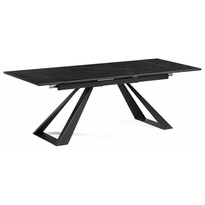 Раздвижной обеденный стол Геральд черного цвета - купить Обеденные столы по цене 63490.0
