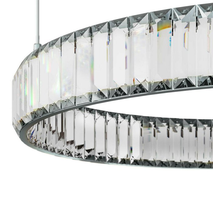 Подвесная светодиодная люстра Crystal ring цвета хром - купить Подвесные люстры по цене 57390.0