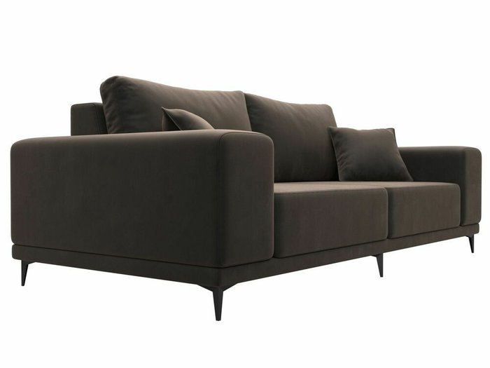 Прямой диван Льюес серо-коричневого цвета  - лучшие Прямые диваны в INMYROOM
