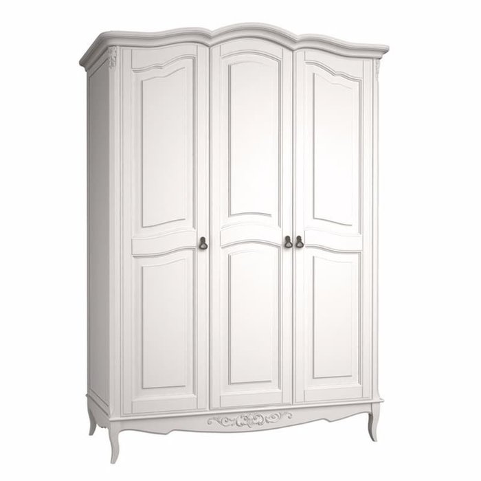 Шкаф трехдверный Akrata белого  цвета 