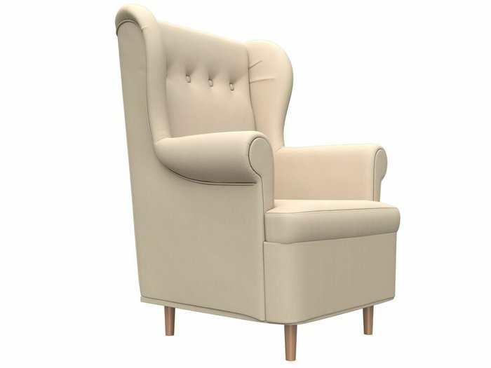 Кресло Торин бежевого цвета (экокожа) - лучшие Интерьерные кресла в INMYROOM