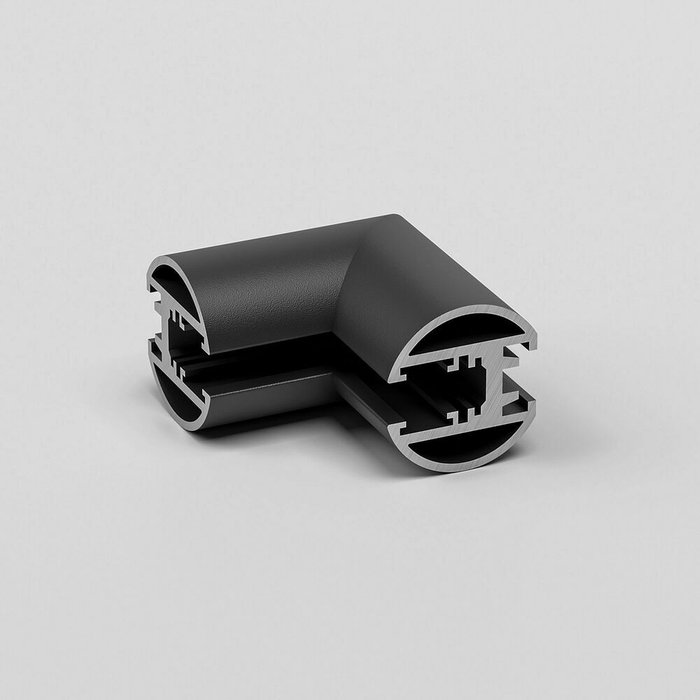 Коннектор угловой внутренний для накладного шинопровода Round черный 85216/00 Mini Magnetic
