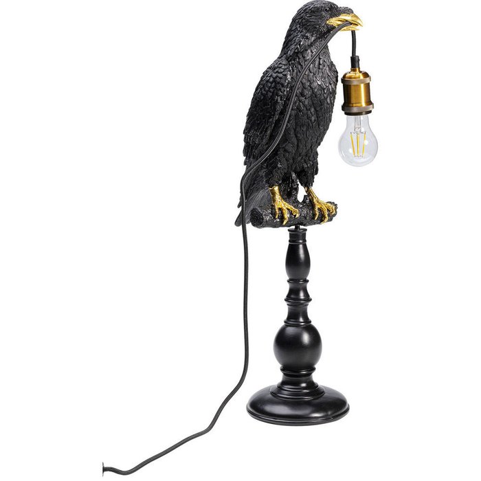 Лампа настольная Crow черного цвета - купить Настольные лампы по цене 25030.0