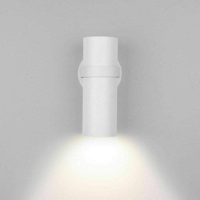Светильник уличный настенный Grin белого цвета - купить Настенные уличные светильники по цене 2800.0
