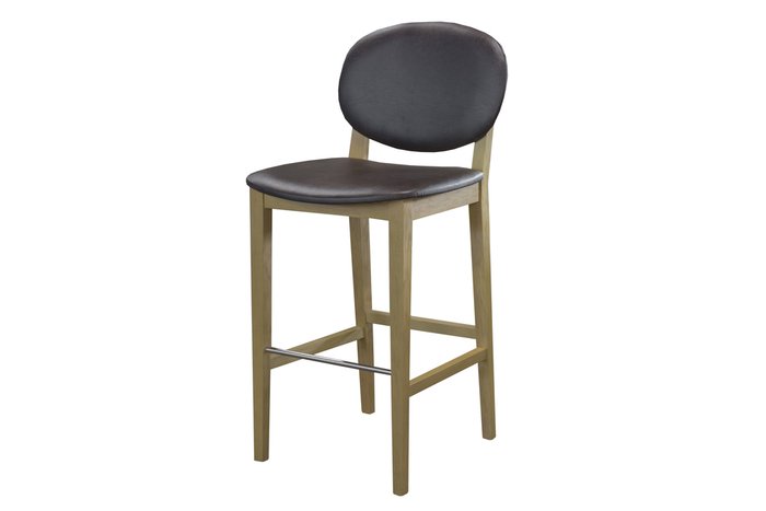 Барный стул Pollensa из дерева с кожаным сиденьем - купить Барные стулья по цене 19765.0