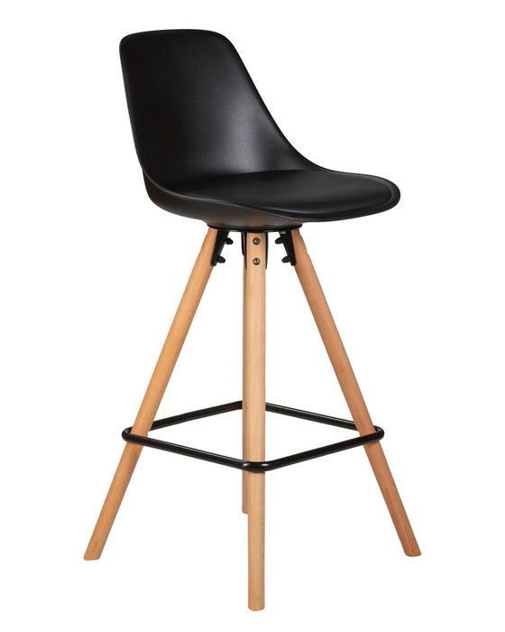 Стул полубарный Ronni черного цвета - купить Барные стулья по цене 6160.0