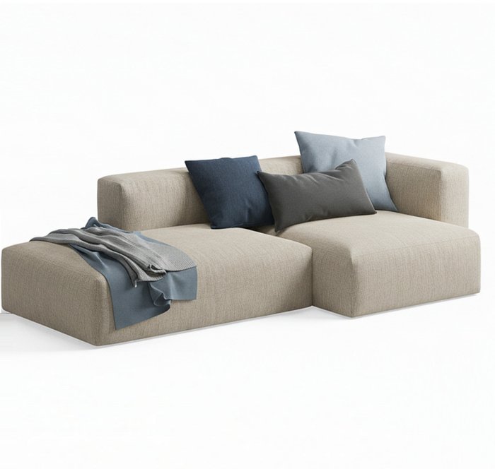 Угловой диван Neo бежевого цвета