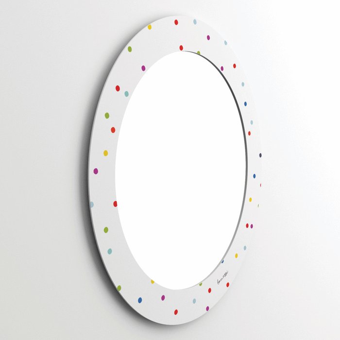 Настенное Зеркало BRUNO в раме с минималистическим принтом - купить Настенные зеркала по цене 9900.0