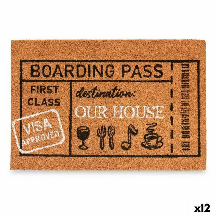 Дверной Коврик Boarding Pass Натуральный 60 x 1 x 40 см (12 штук)