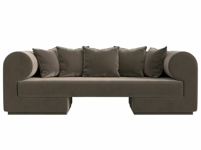 Прямой диван Кипр коричневого цвета - купить Прямые диваны по цене 49999.0