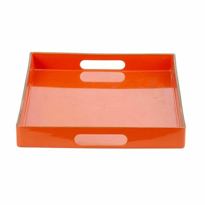 Поднос 26х40 из пластика оранжевого цвета - лучшие Подносы в INMYROOM