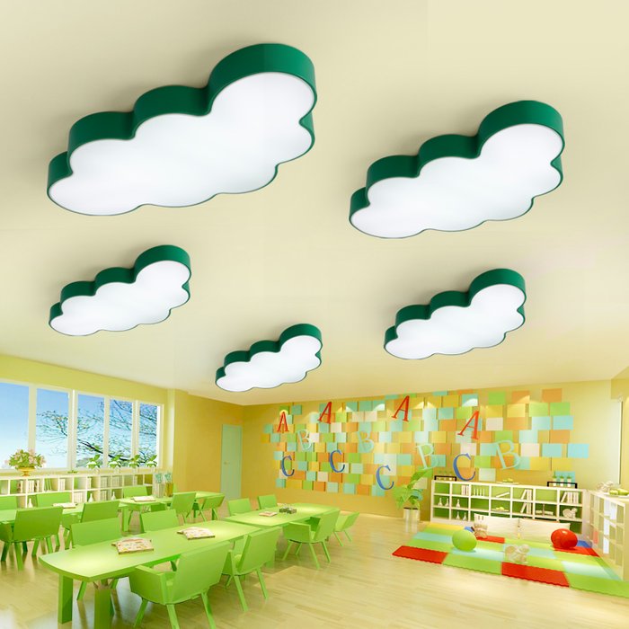 Потолочный светильник Cloud M зеленого цвета - лучшие Потолочные светильники в детскую в INMYROOM