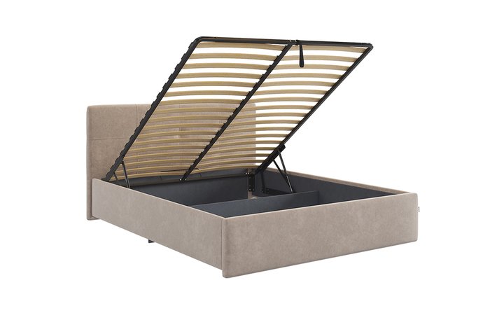 Кровать Веста 160х200 серо-коричневого цвета с подъемным механизмом - лучшие Кровати для спальни в INMYROOM