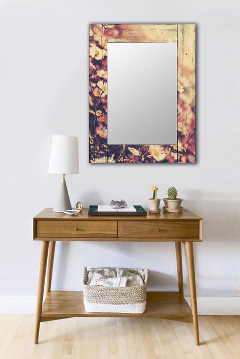 Настенное зеркало Весна в раме из массива сосны 65х80 - купить Настенные зеркала по цене 9990.0