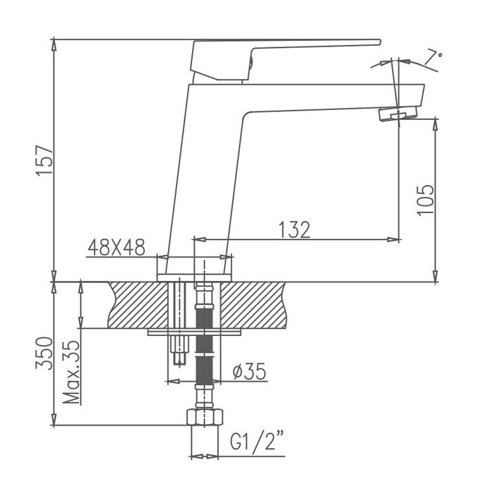 Смеситель для раковины Haiba HB11191 - лучшие Смесители для раковин в INMYROOM