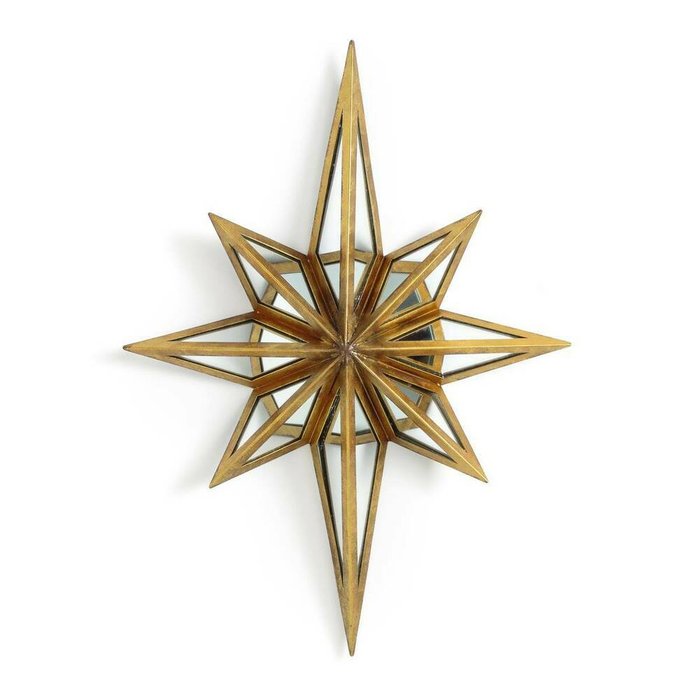 Зеркало в форме звезды Centaurus золотистого цвета