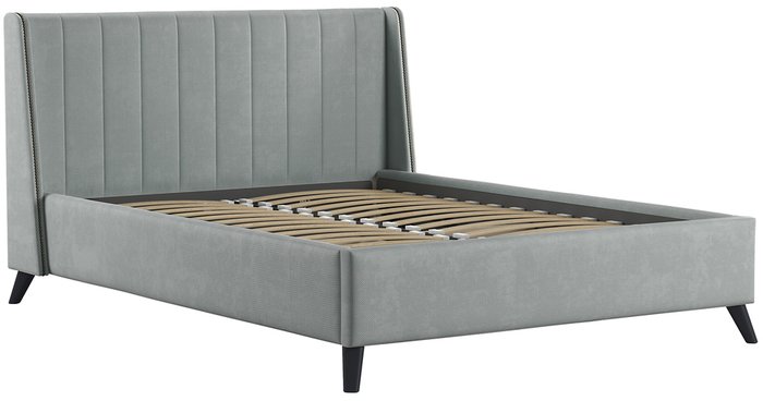 Кровать без подъемного механизма Виола 140х200 светло-серого цвета - купить Кровати для спальни по цене 32720.0