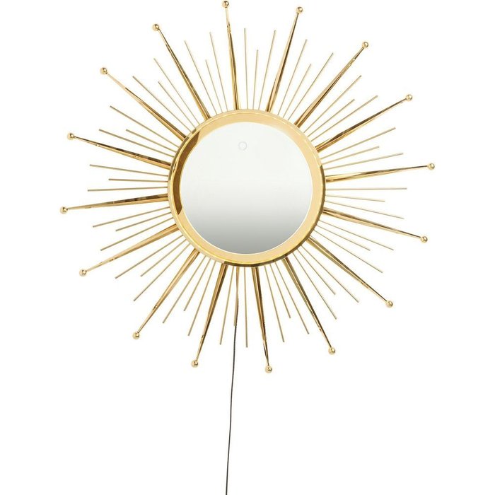 Зеркало с подсветкой Sunburst золотого цвета - купить Настенные зеркала по цене 129400.0