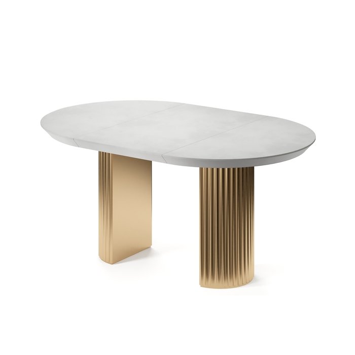 Раздвижной обеденный стол Нави с белой столешницей - купить Обеденные столы по цене 136160.0