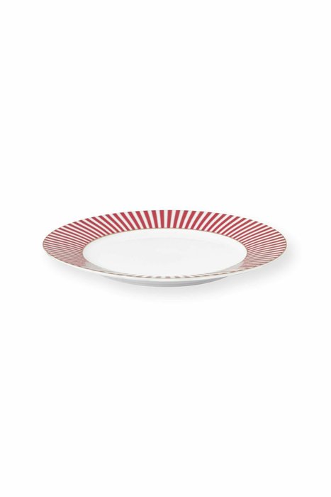 Набор из 2-х тарелок Royal Stripes Dark Pink, 21 см - лучшие Тарелки в INMYROOM