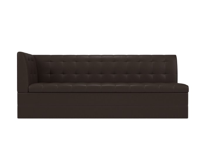 Угловой диван-кровать Бриз коричневого цвета (экокожа)  с углом слева - купить Угловые диваны по цене 30999.0