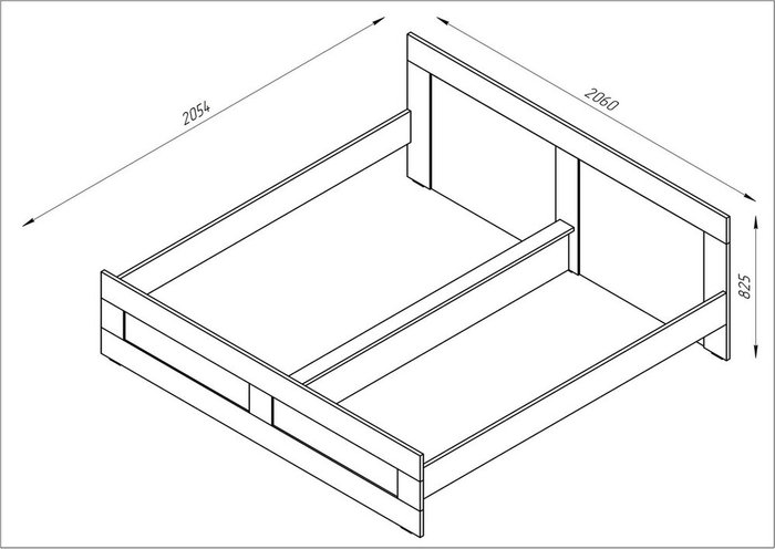 Кровать двухспальная с ортопедическим основанием Сириус 200х200 белого цвета - лучшие Кровати для спальни в INMYROOM